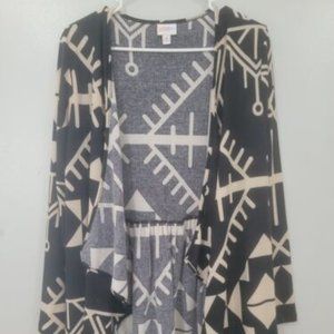 Lularoe Long Sleeve Cardigan Sweater Womens Size M Multicolor Open Face